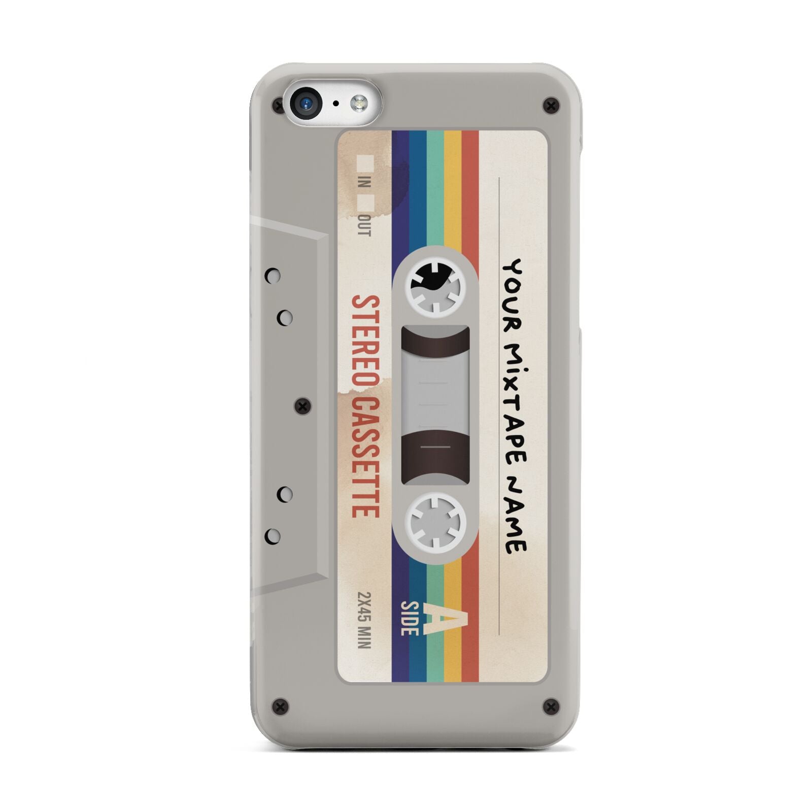 Personalised Multicoloured Mixtape Apple iPhone 5c Case