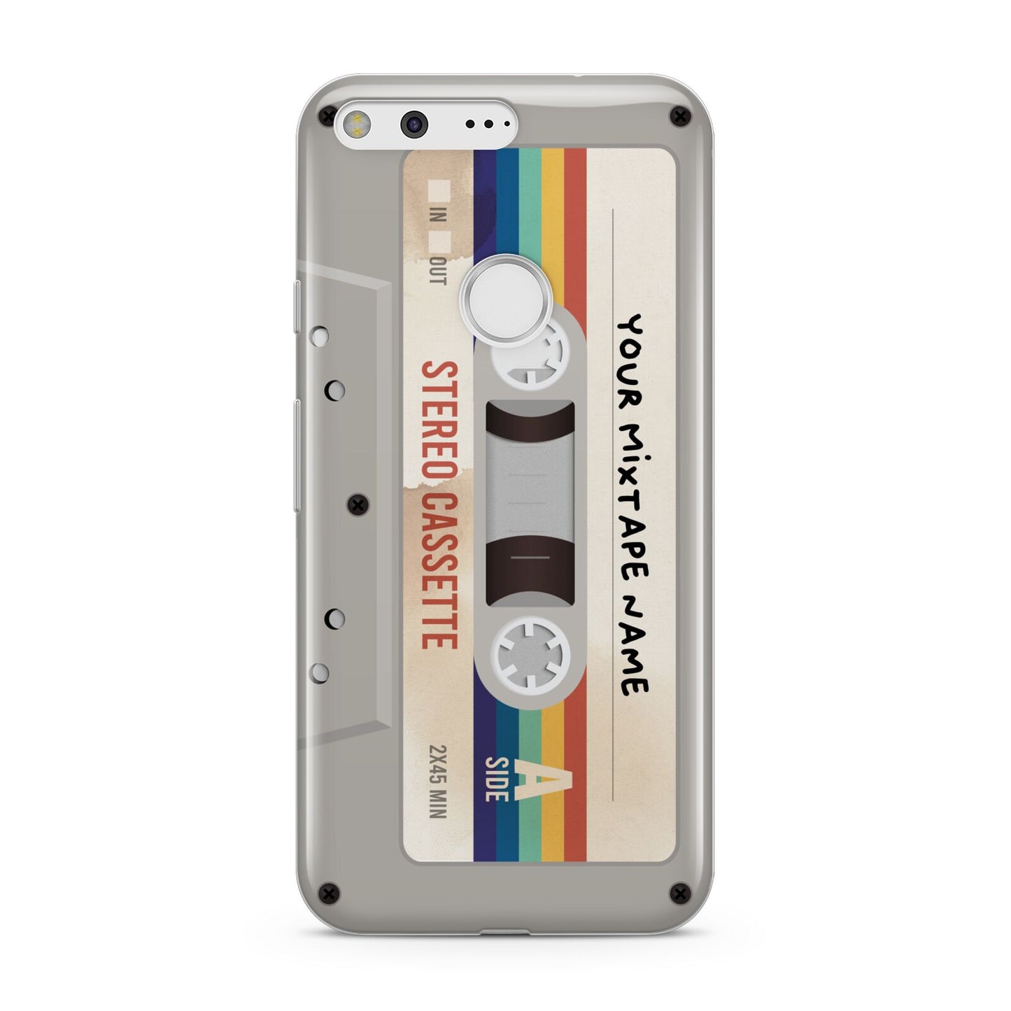 Personalised Multicoloured Mixtape Google Pixel Case