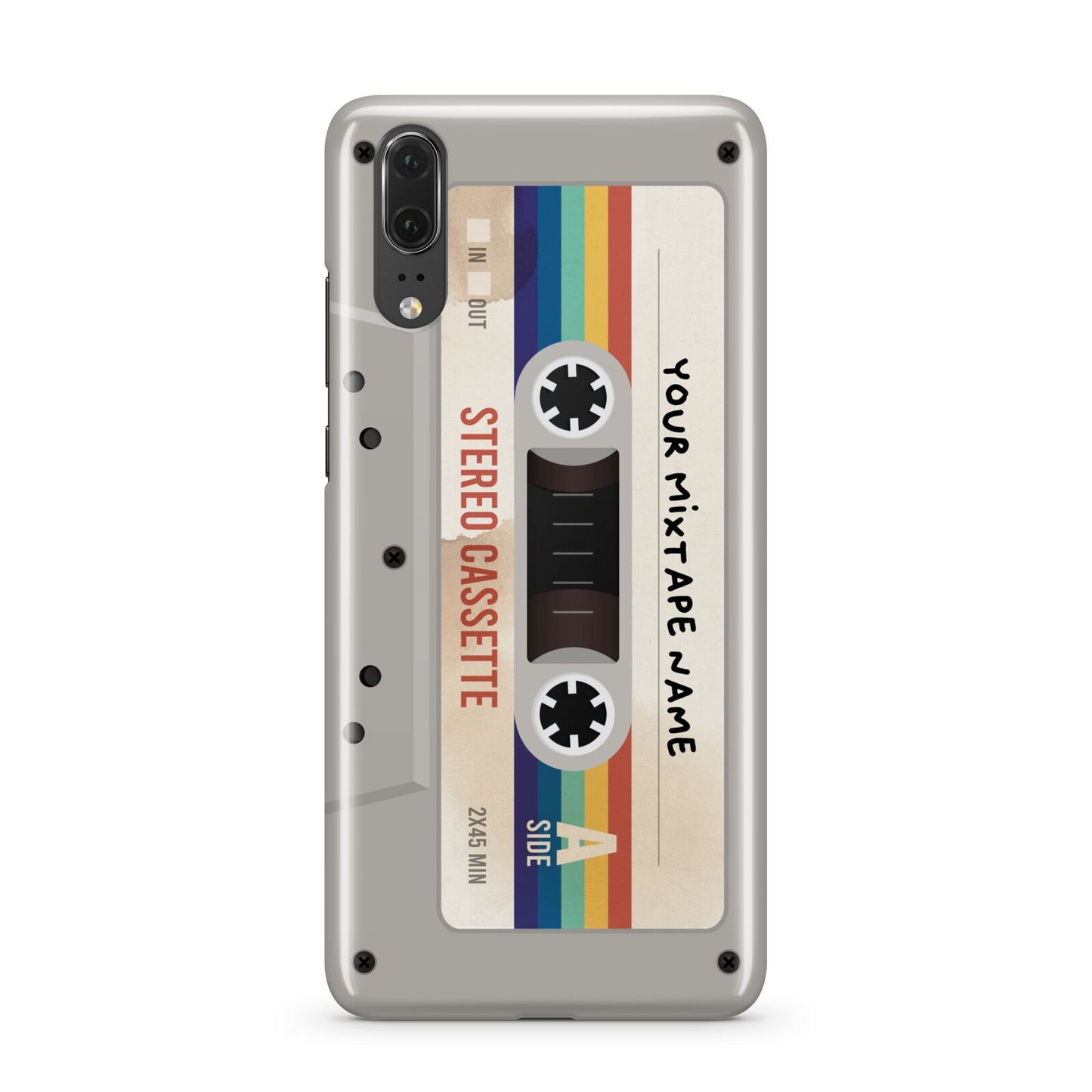 Personalised Multicoloured Mixtape Huawei P20 Phone Case