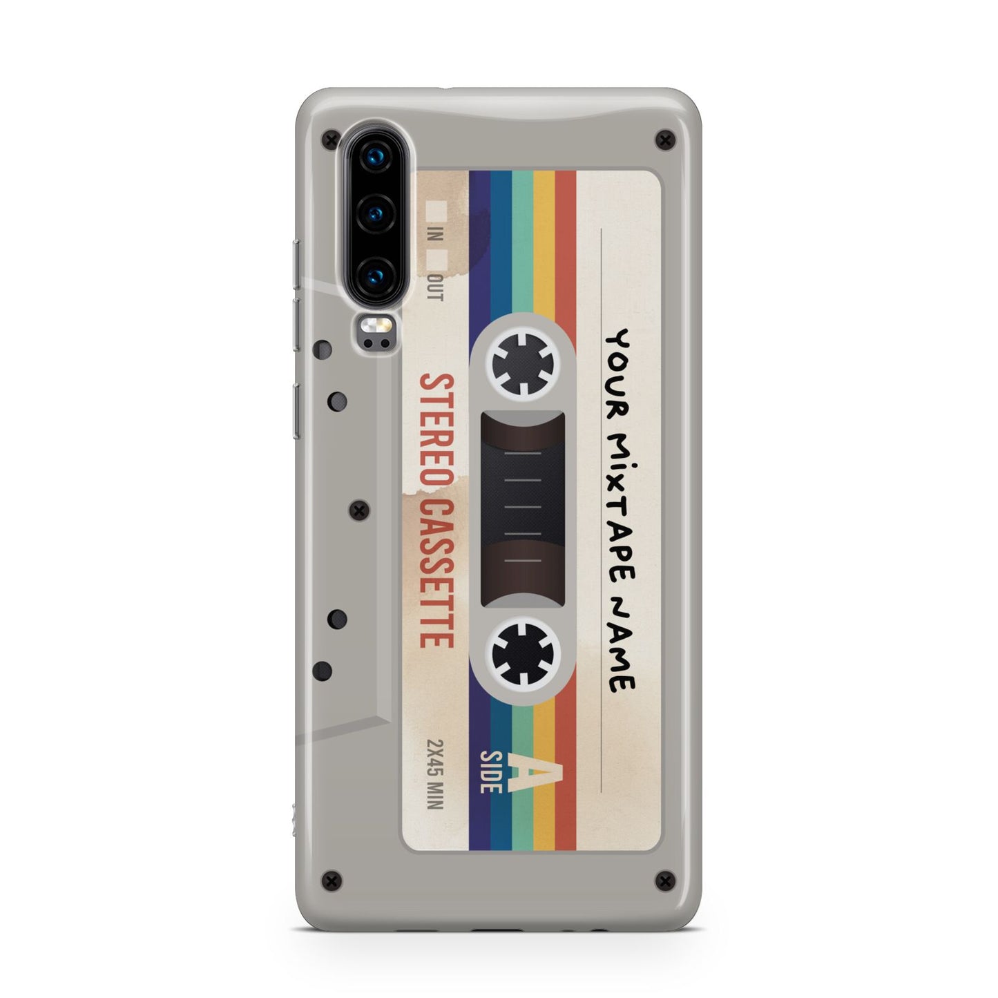 Personalised Multicoloured Mixtape Huawei P30 Phone Case