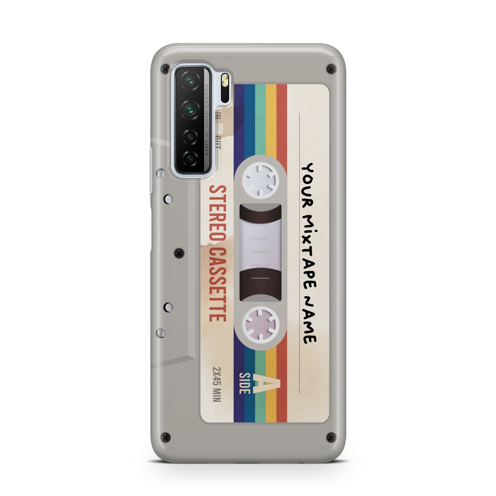 Personalised Multicoloured Mixtape Huawei P40 Lite 5G Phone Case