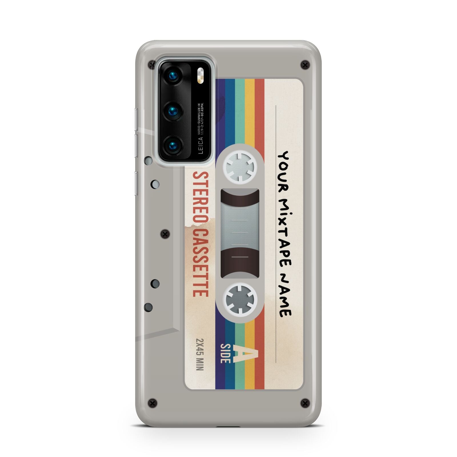 Personalised Multicoloured Mixtape Huawei P40 Phone Case