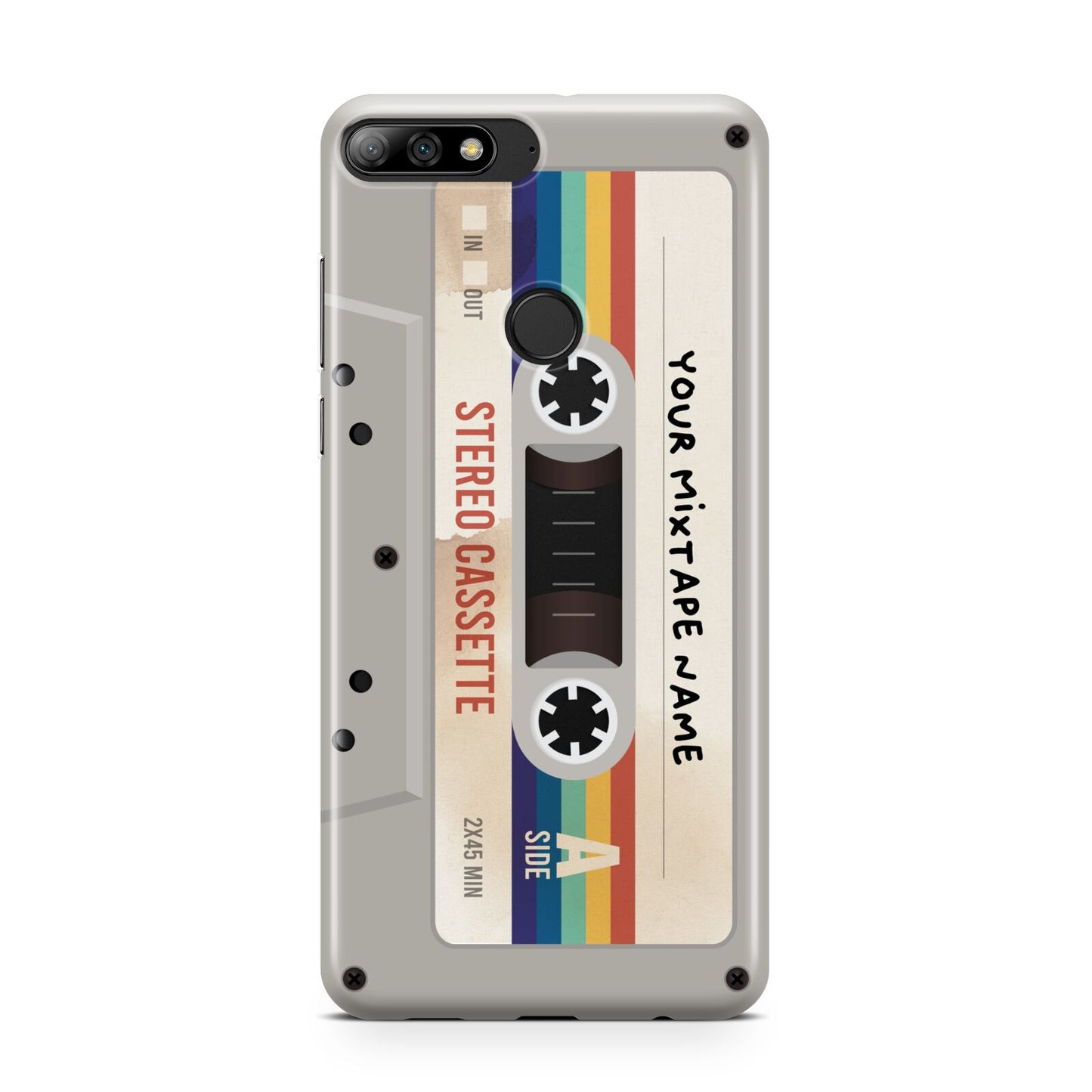 Personalised Multicoloured Mixtape Huawei Y7 2018