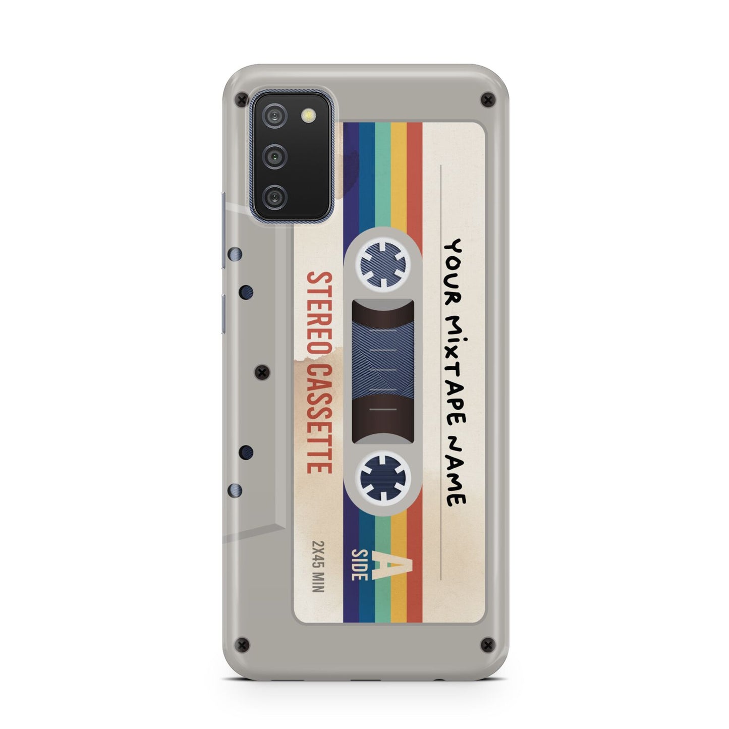 Personalised Multicoloured Mixtape Samsung A02s Case