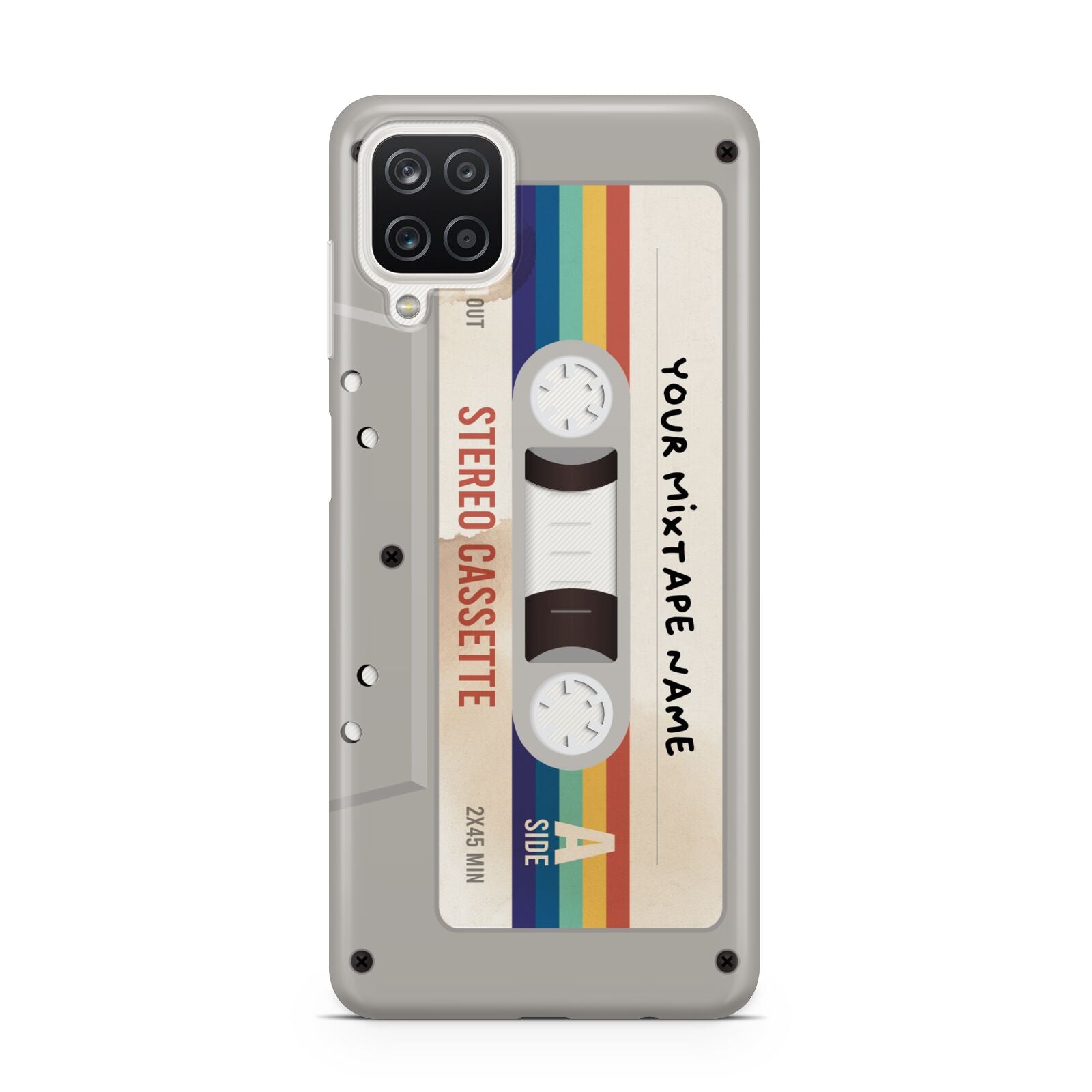 Personalised Multicoloured Mixtape Samsung A12 Case