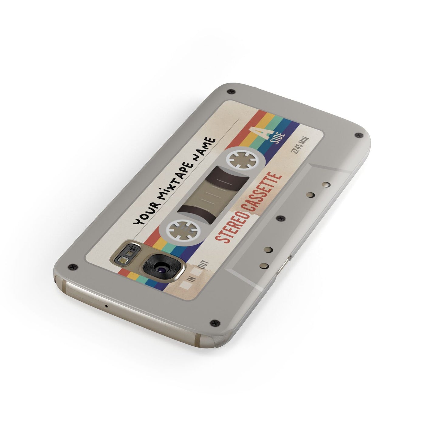 Personalised Multicoloured Mixtape Samsung Galaxy Case Front Close Up