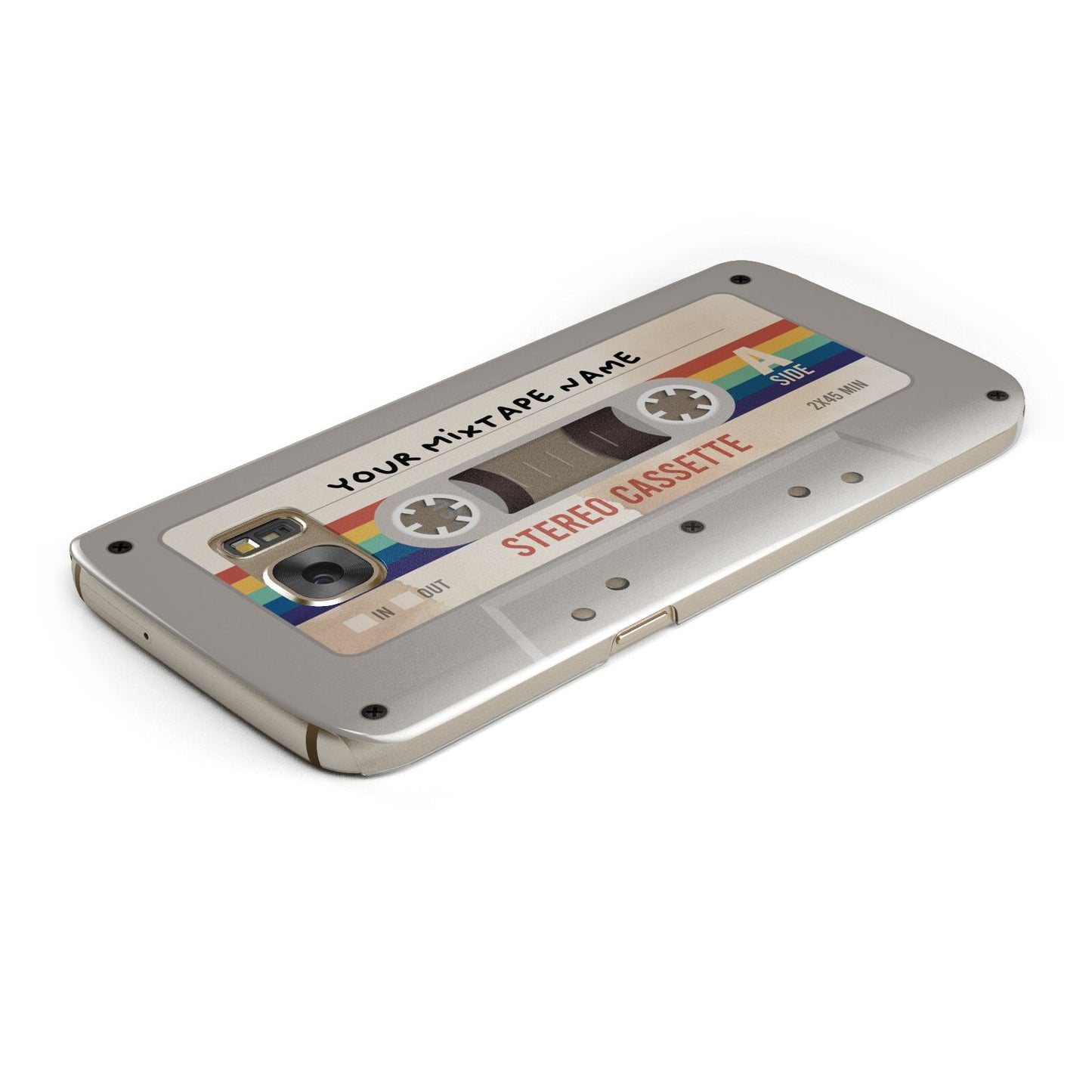 Personalised Multicoloured Mixtape Samsung Galaxy Case Top Cutout