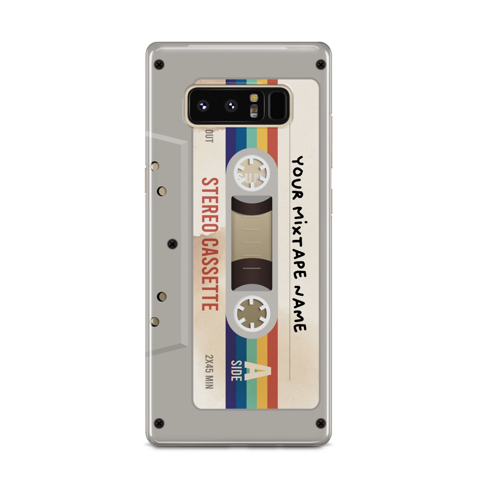 Personalised Multicoloured Mixtape Samsung Galaxy Note 8 Case