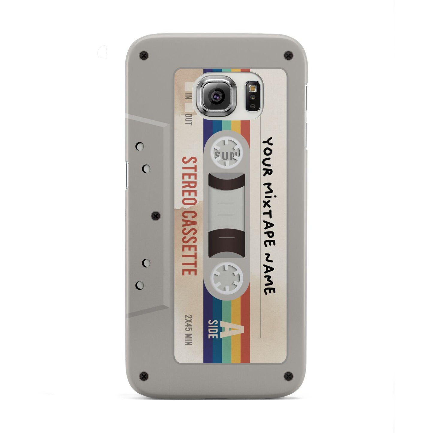 Personalised Multicoloured Mixtape Samsung Galaxy S6 Edge Case