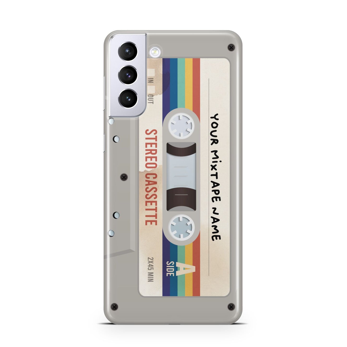 Personalised Multicoloured Mixtape Samsung S21 Plus Case