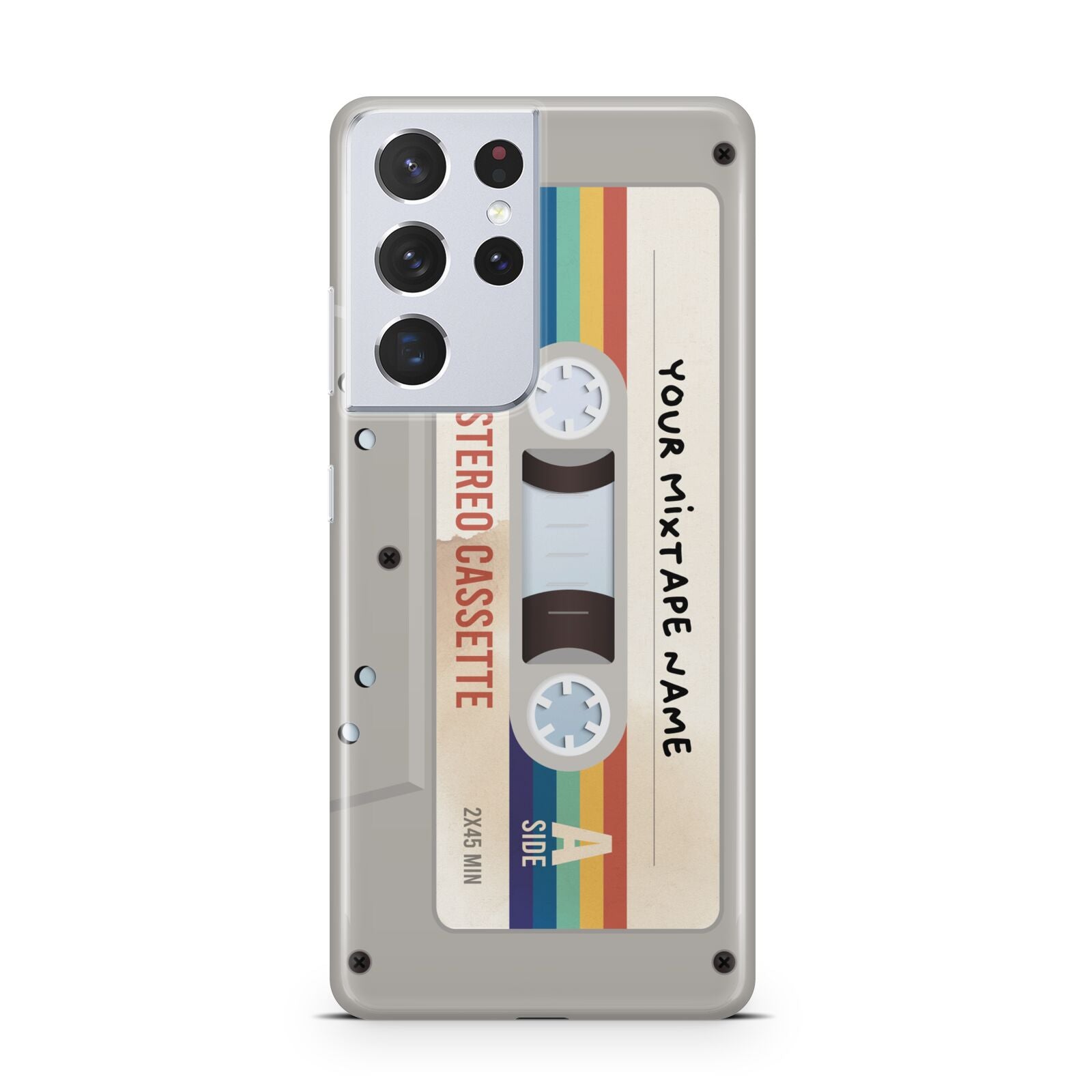 Personalised Multicoloured Mixtape Samsung S21 Ultra Case