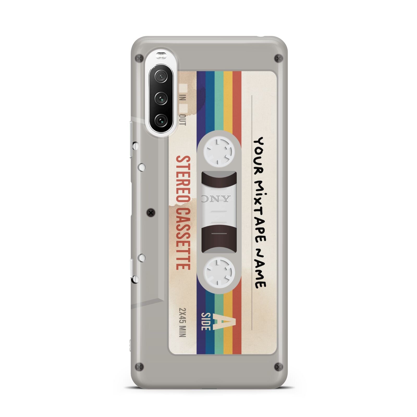 Personalised Multicoloured Mixtape Sony Xperia 10 III Case