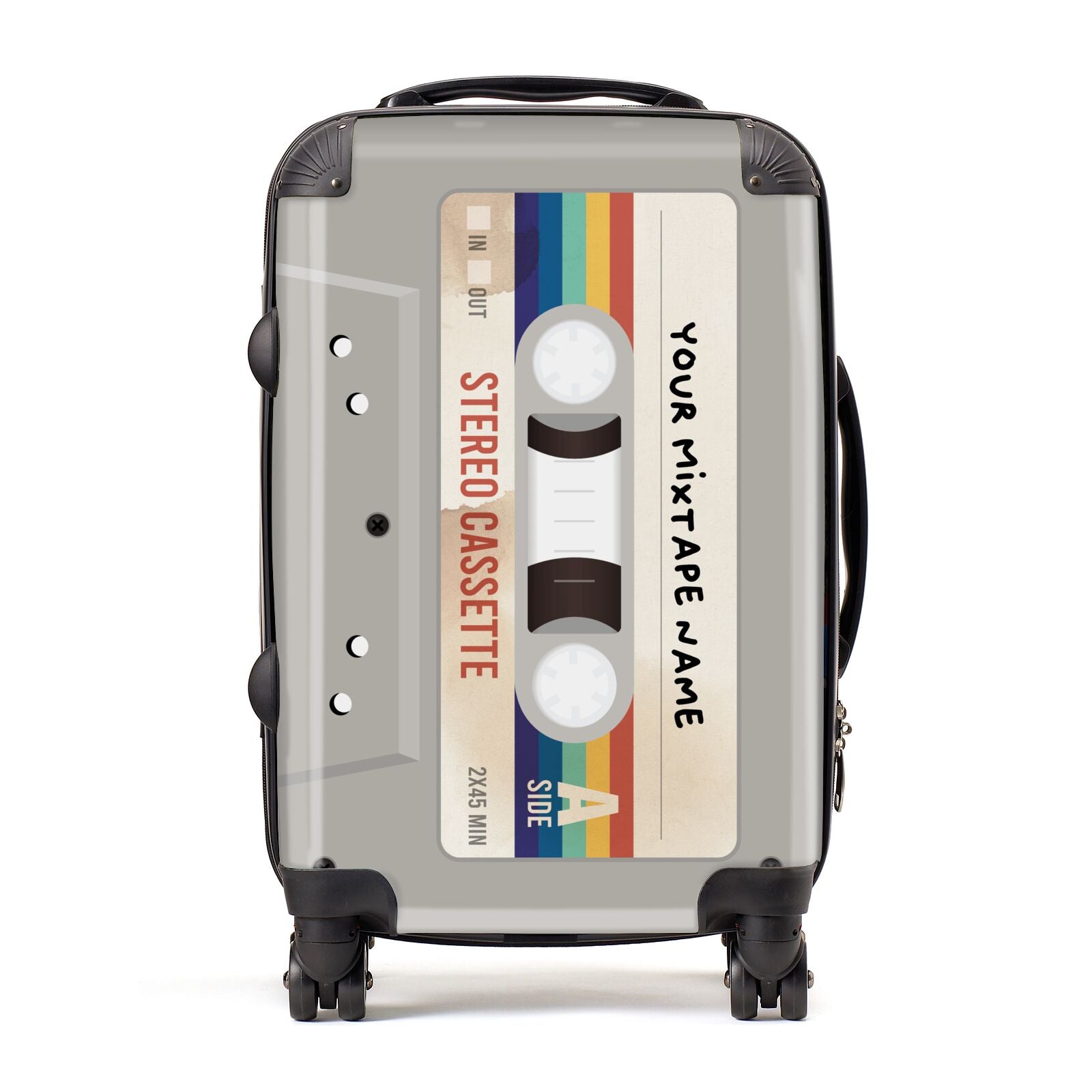 Personalised Multicoloured Mixtape Suitcase