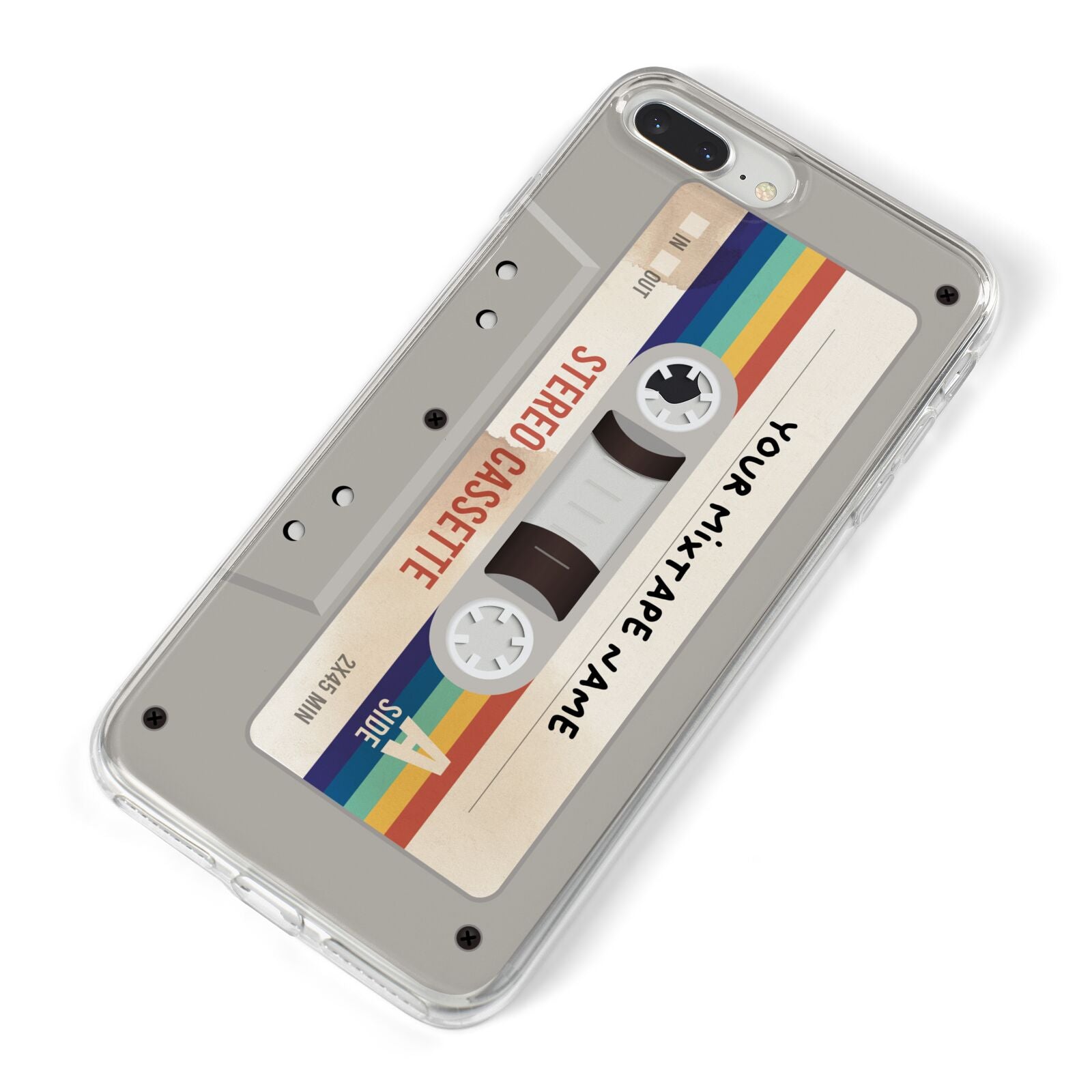 Personalised Multicoloured Mixtape iPhone 8 Plus Bumper Case on Silver iPhone Alternative Image