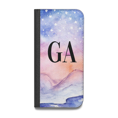 Personalised Mystical Sky Vegan Leather Flip iPhone Case