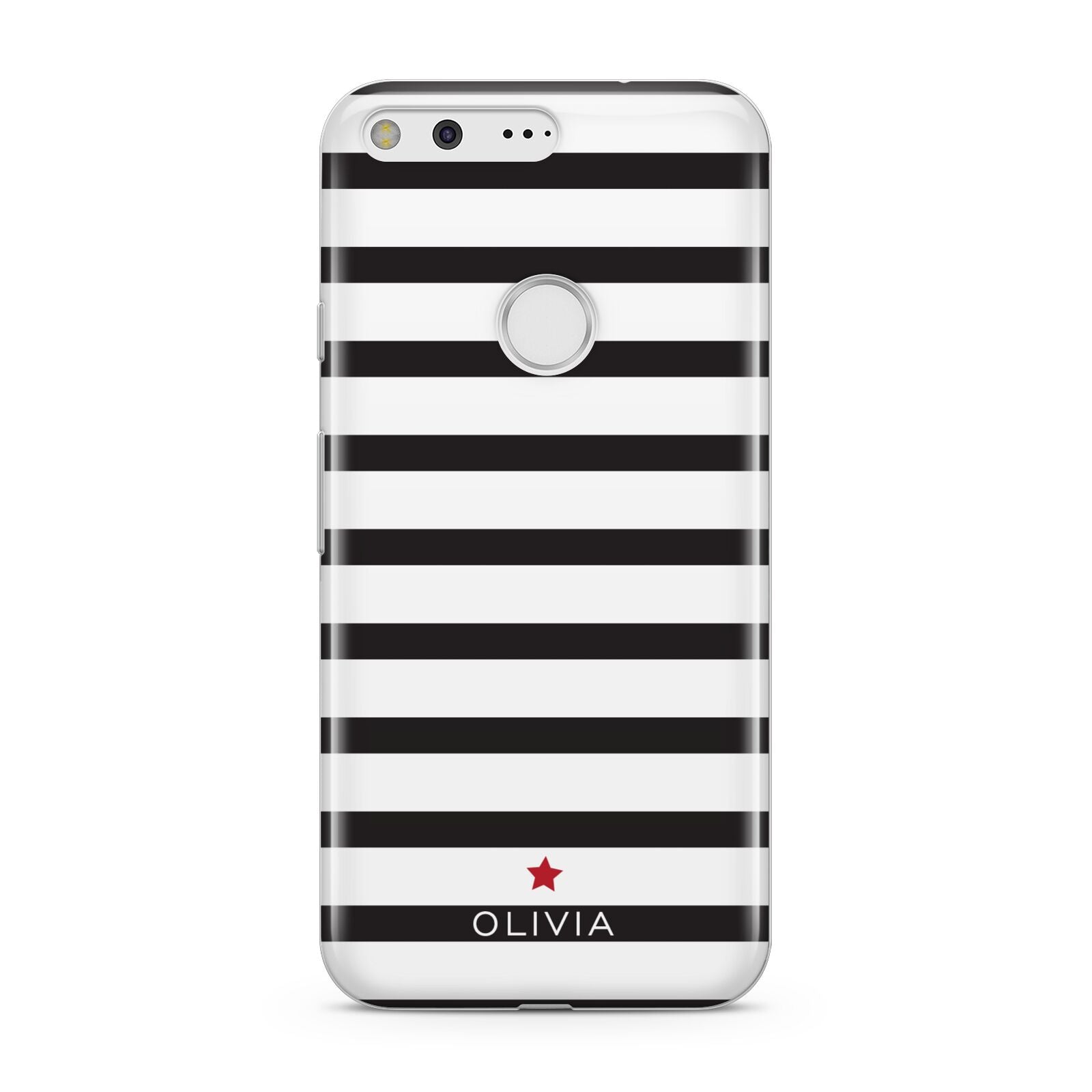 Personalised Name Black White Google Pixel Case