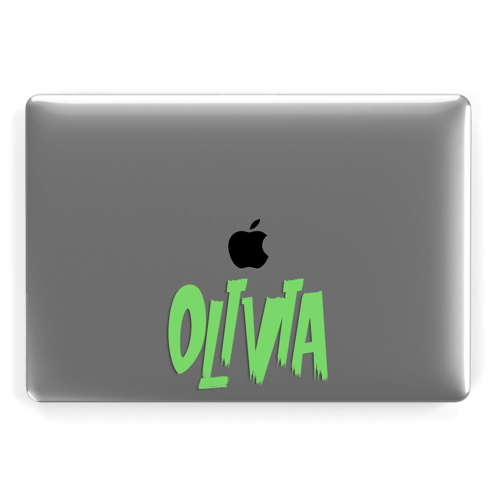 Personalised Name Green Spooky Apple MacBook Case