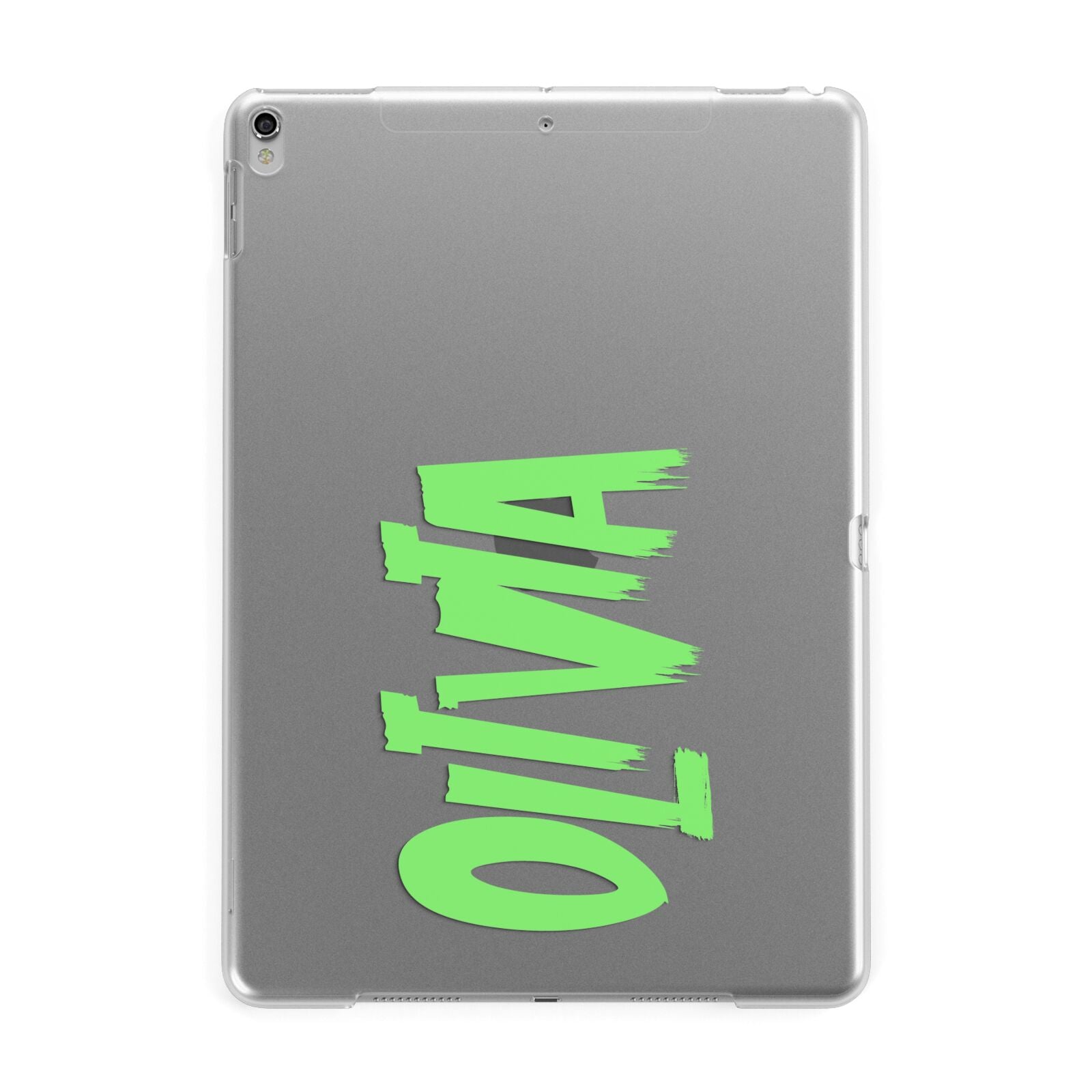 Personalised Name Green Spooky Apple iPad Silver Case