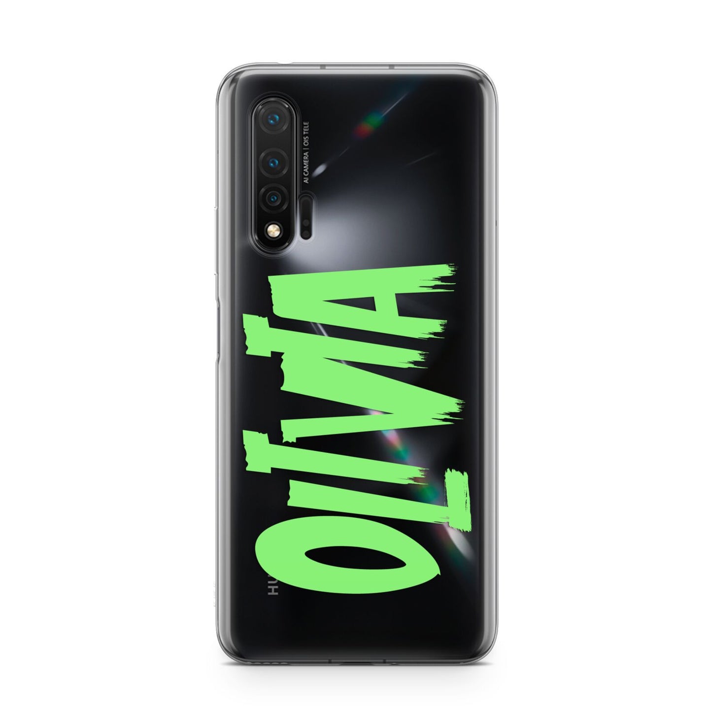 Personalised Name Green Spooky Huawei Nova 6 Phone Case