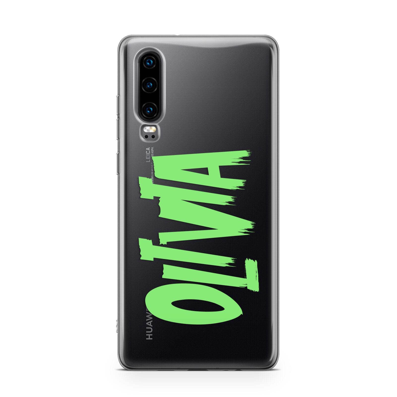 Personalised Name Green Spooky Huawei P30 Phone Case