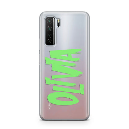 Personalised Name Green Spooky Huawei P40 Lite 5G Phone Case