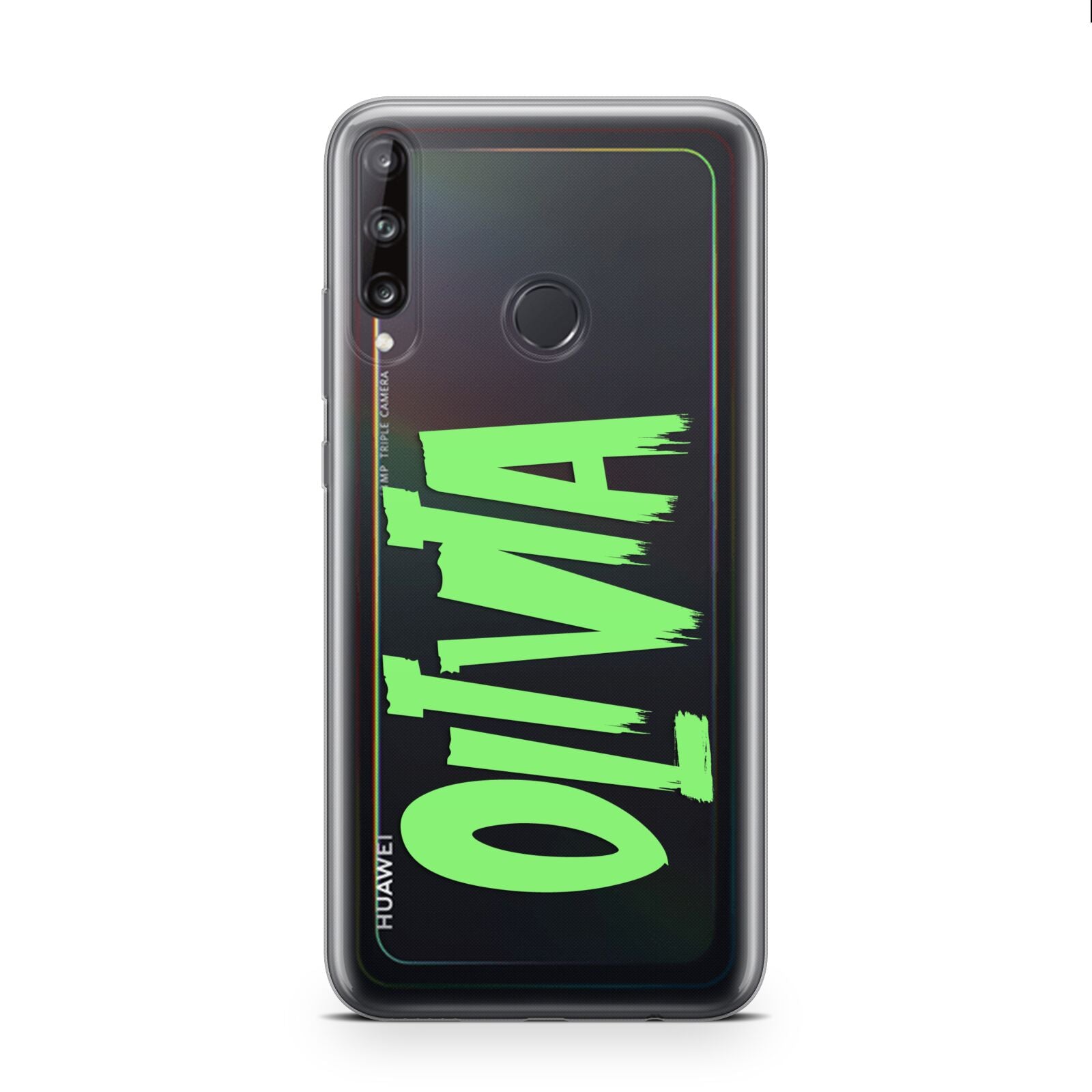 Personalised Name Green Spooky Huawei P40 Lite E Phone Case