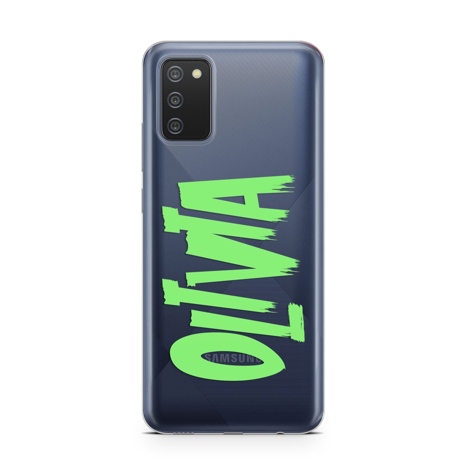 Personalised Name Green Spooky Samsung A02s Case