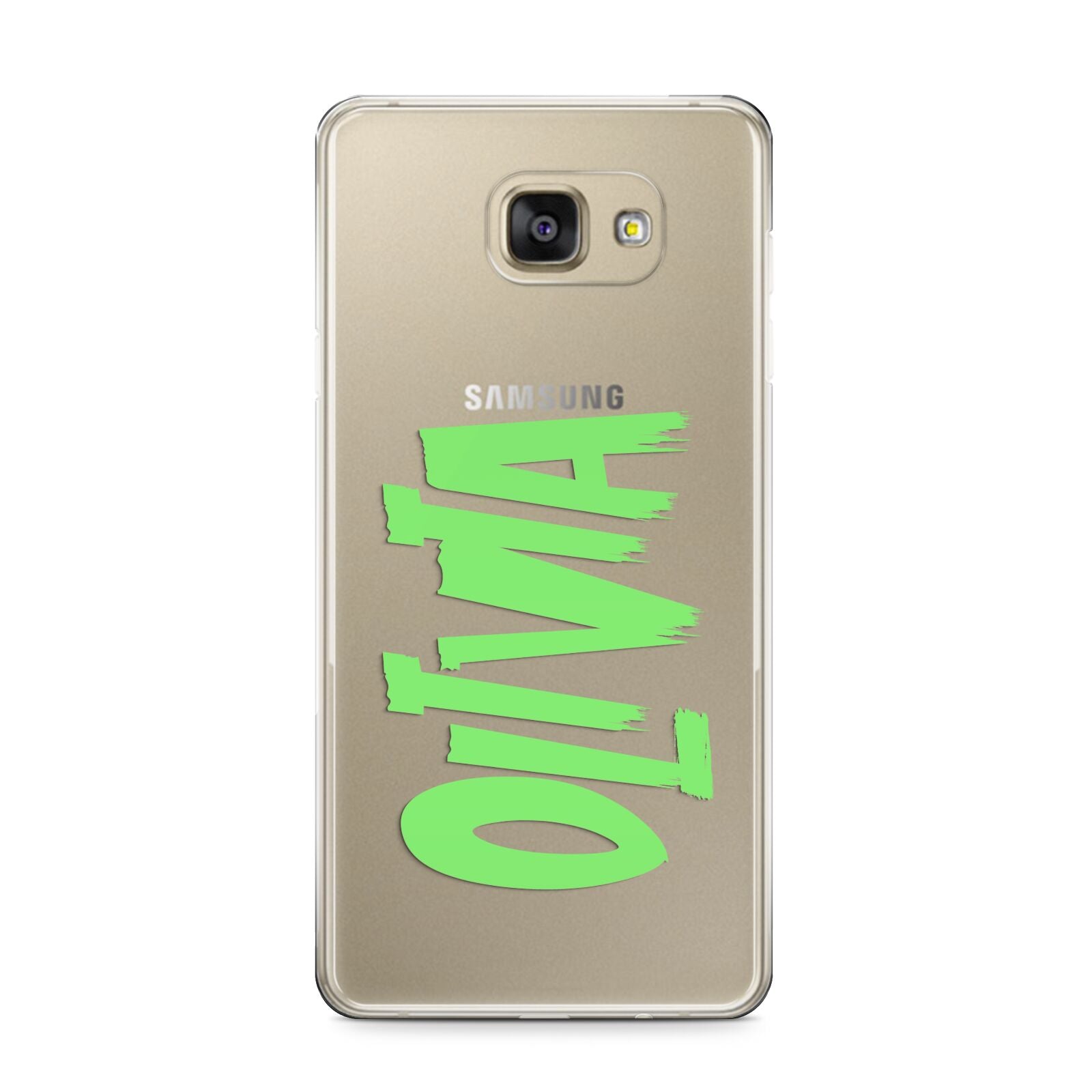 Personalised Name Green Spooky Samsung Galaxy A9 2016 Case on gold phone