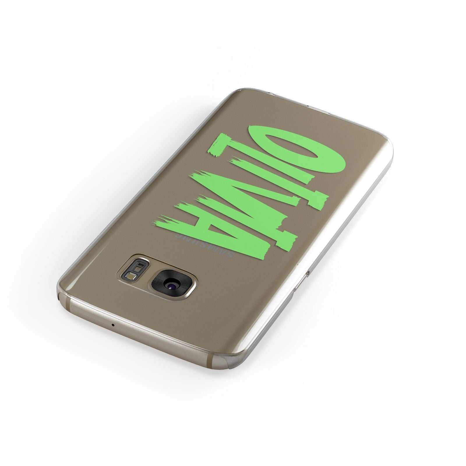 Personalised Name Green Spooky Samsung Galaxy Case Front Close Up