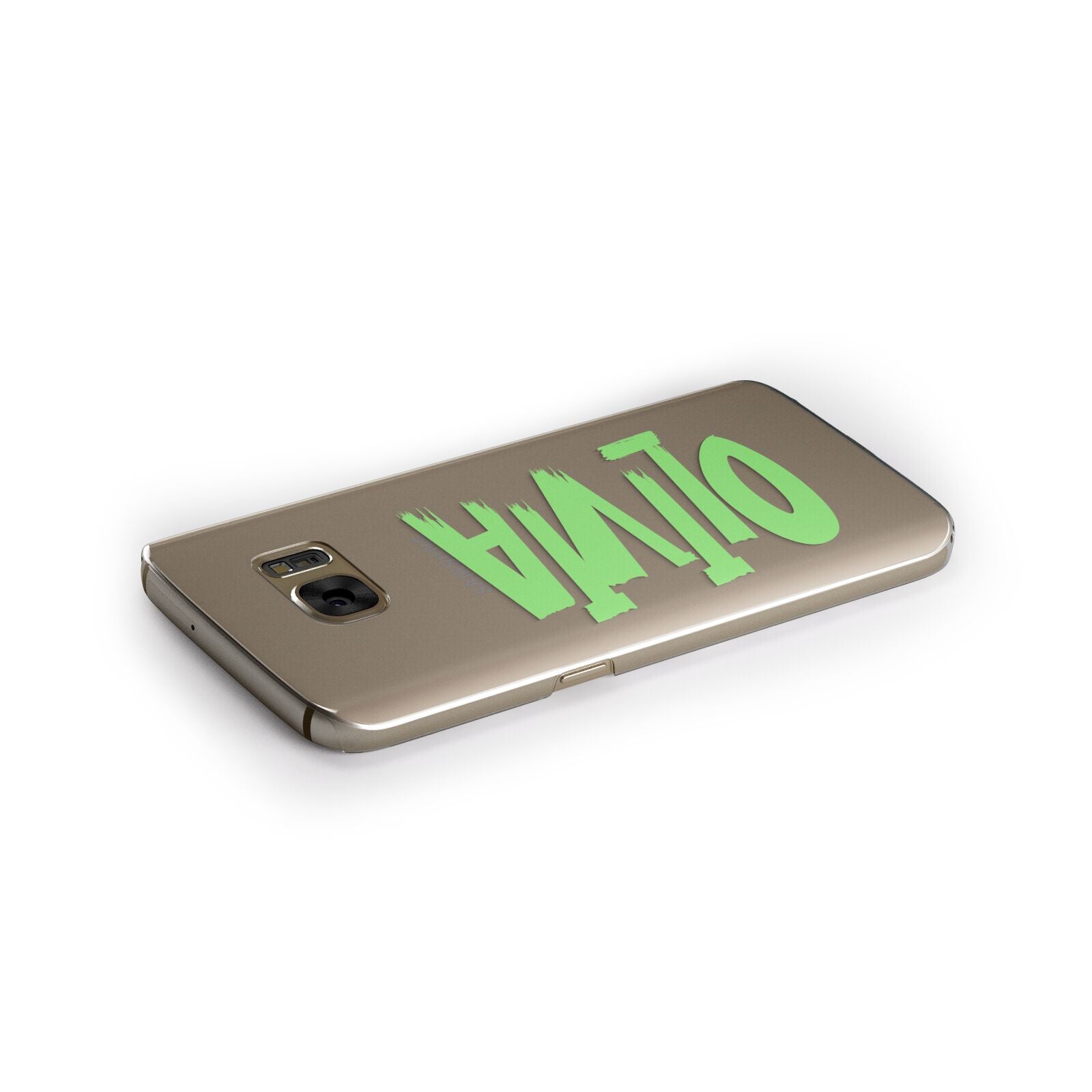 Personalised Name Green Spooky Samsung Galaxy Case Side Close Up