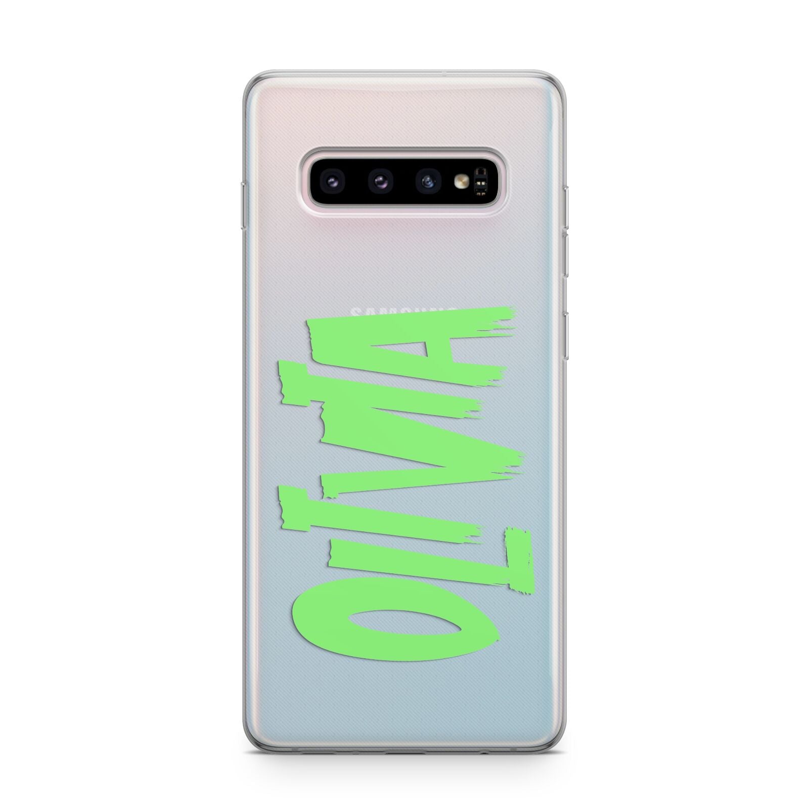 Personalised Name Green Spooky Samsung Galaxy S10 Plus Case