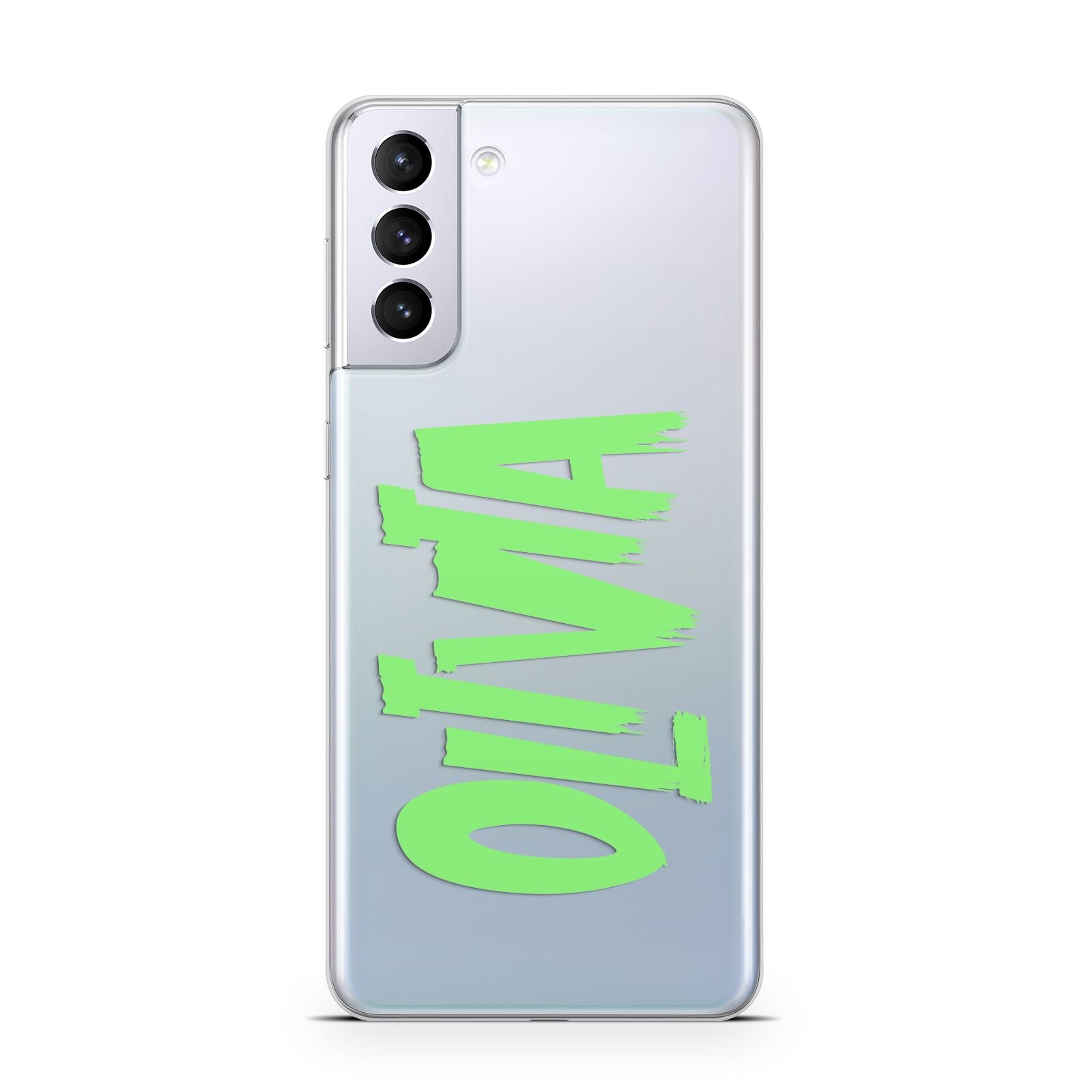 Personalised Name Green Spooky Samsung S21 Plus Case