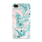 Personalised Name Green Swirl Marble Apple iPhone 4s Case