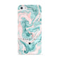 Personalised Name Green Swirl Marble Apple iPhone 5 Case