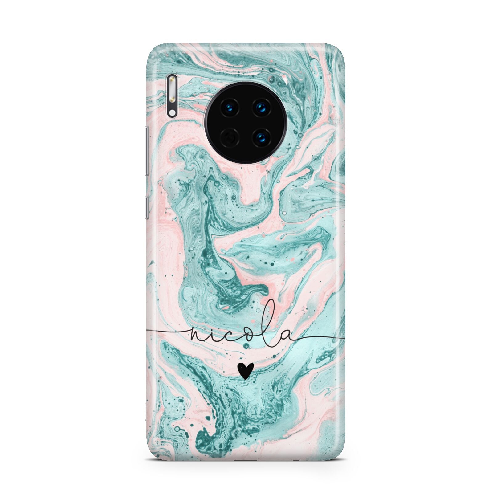 Personalised Name Green Swirl Marble Huawei Mate 30