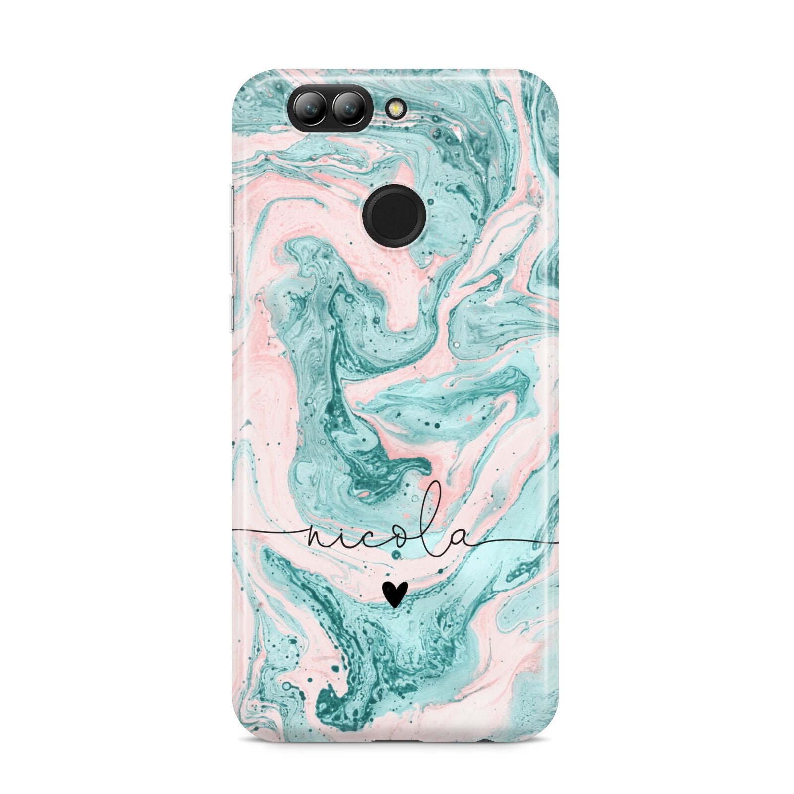 Personalised Name Green Swirl Marble Huawei Nova 2s Phone Case