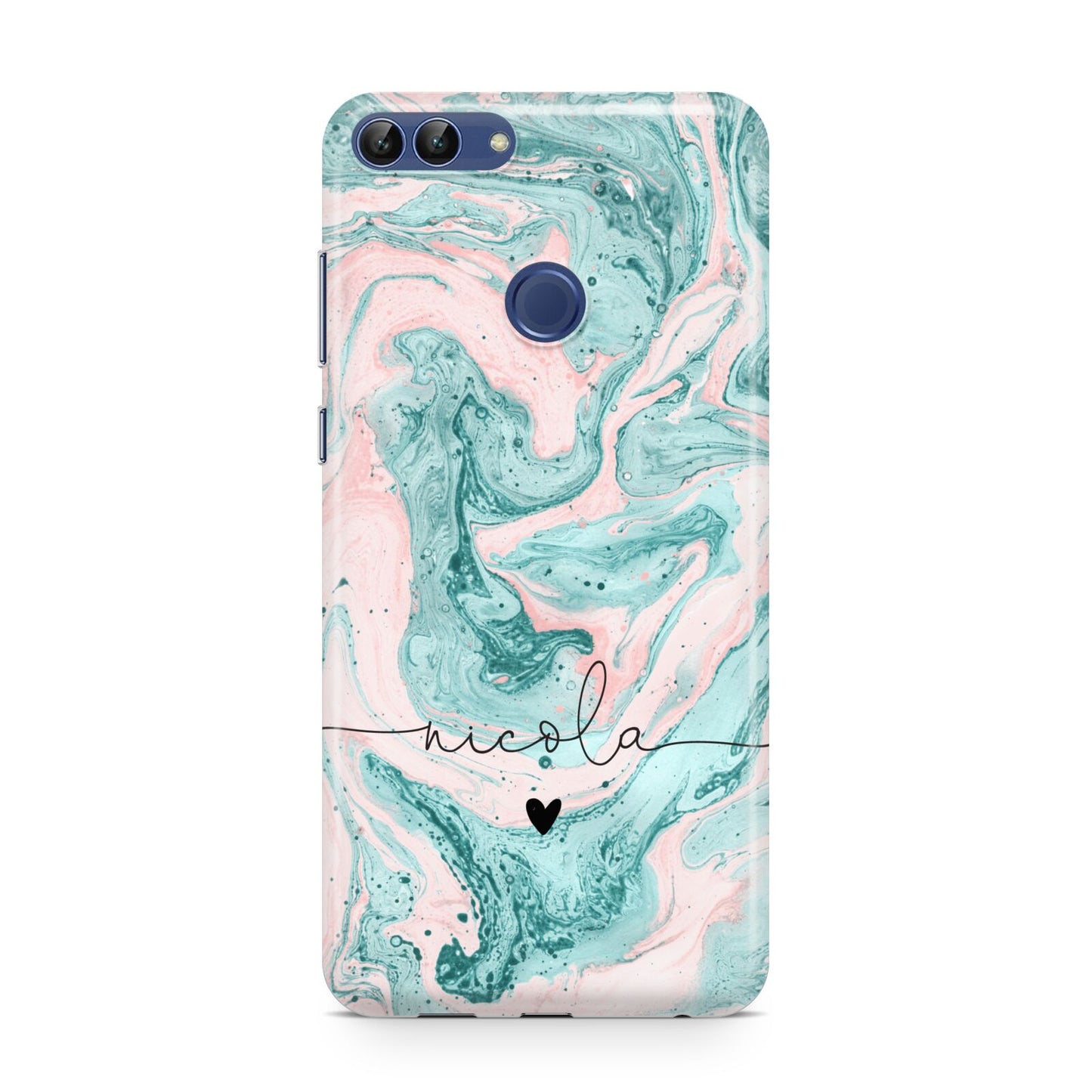 Personalised Name Green Swirl Marble Huawei P Smart Case