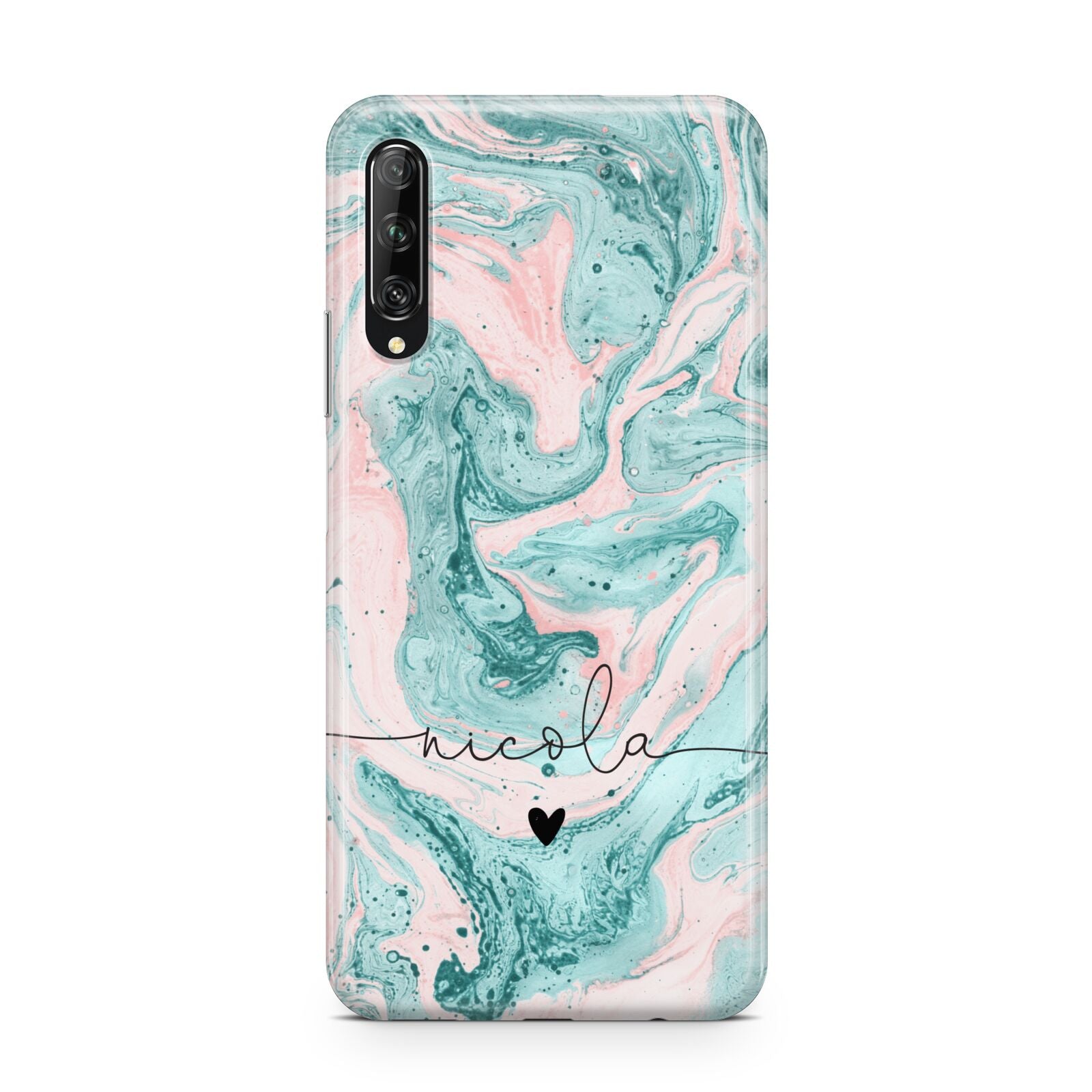 Personalised Name Green Swirl Marble Huawei P Smart Pro 2019