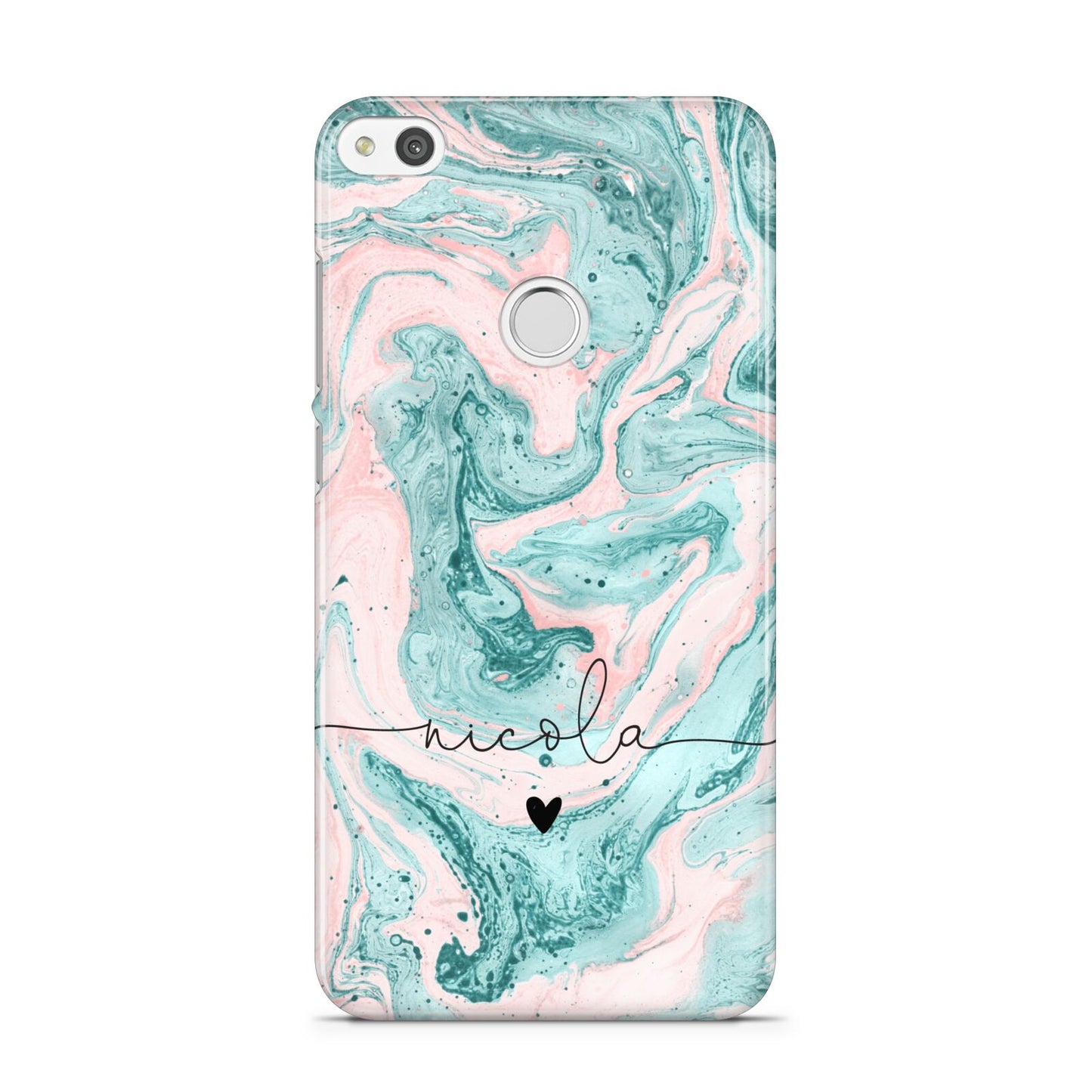 Personalised Name Green Swirl Marble Huawei P8 Lite Case