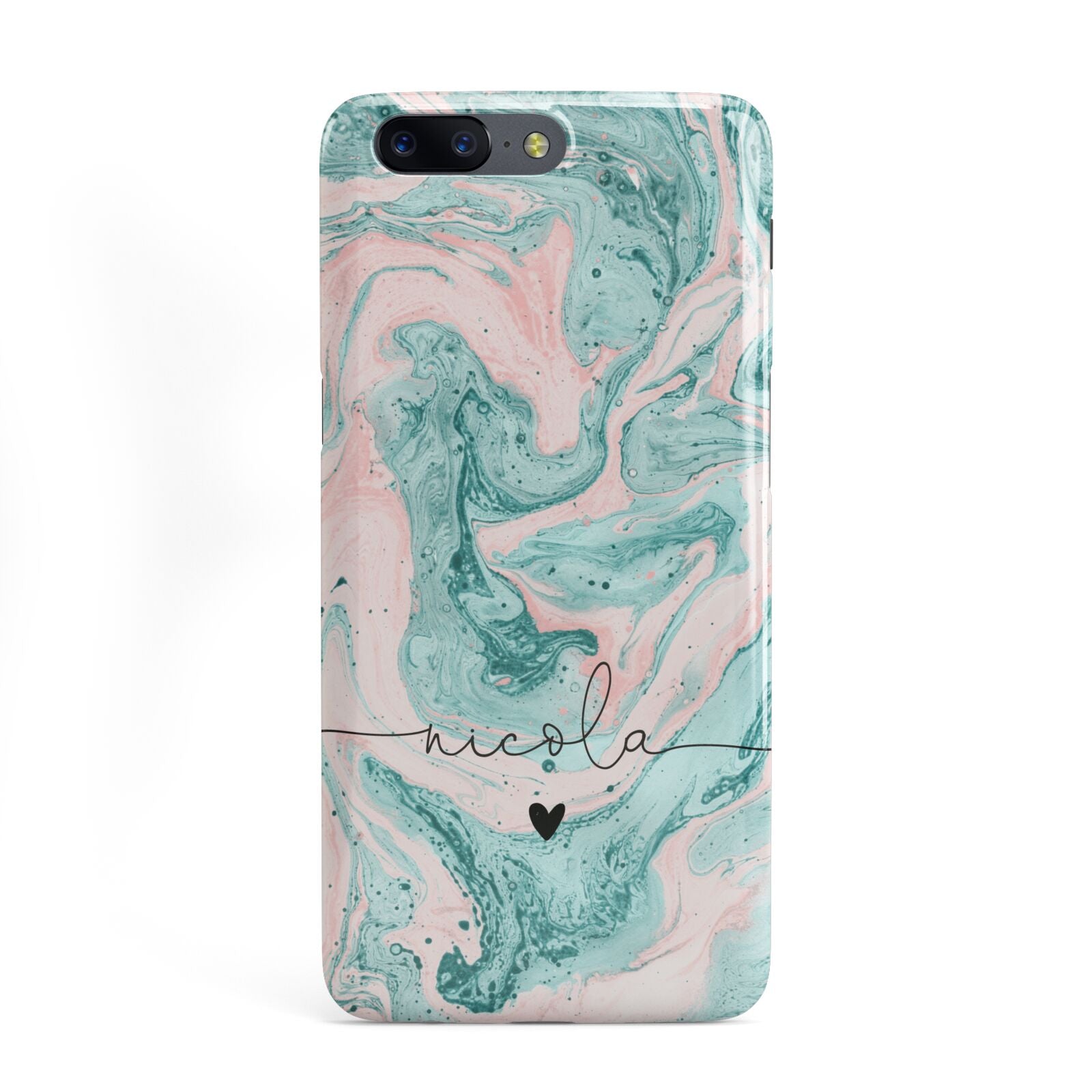 Personalised Name Green Swirl Marble OnePlus Case