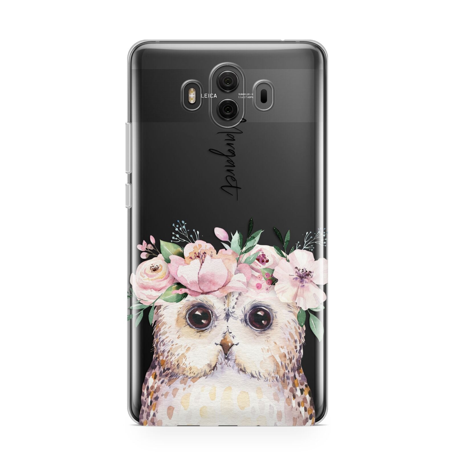 Personalised Name Owl Huawei Mate 10 Protective Phone Case