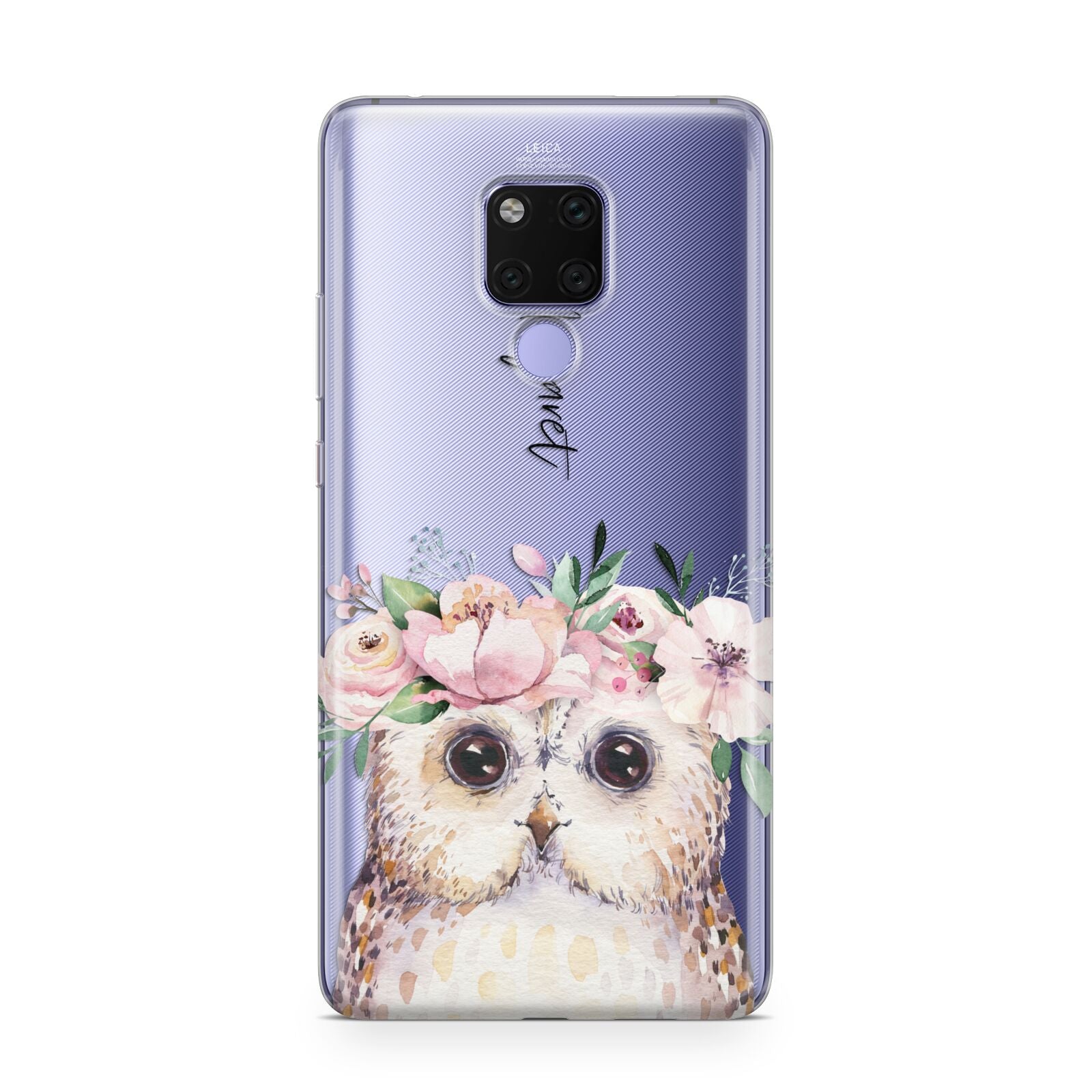 Personalised Name Owl Huawei Mate 20X Phone Case