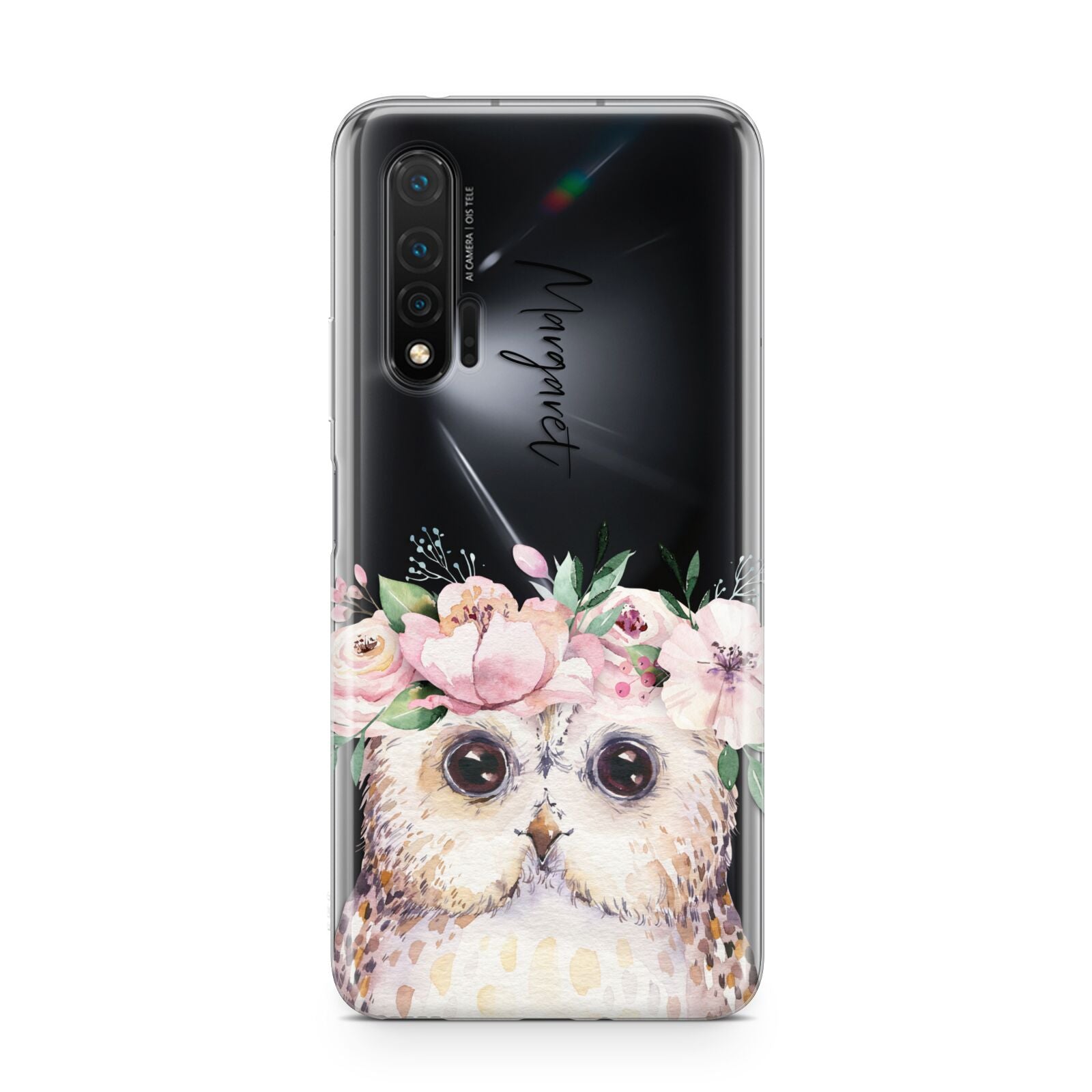 Personalised Name Owl Huawei Nova 6 Phone Case