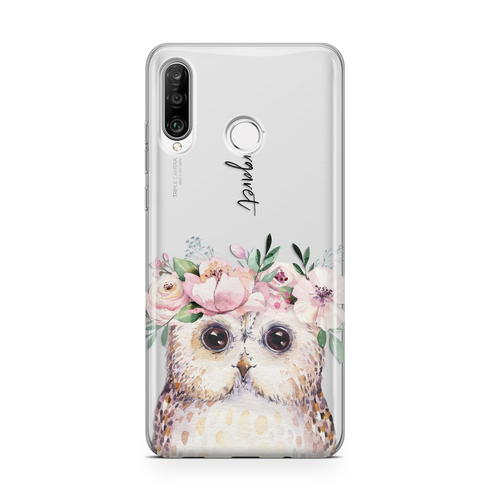 Personalised Name Owl Huawei P30 Lite Phone Case