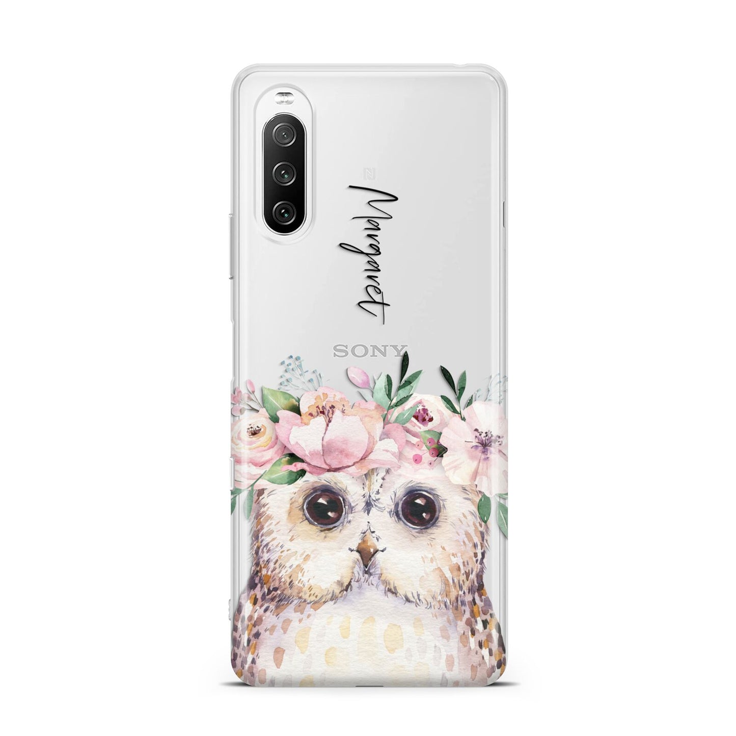 Personalised Name Owl Sony Xperia 10 III Case