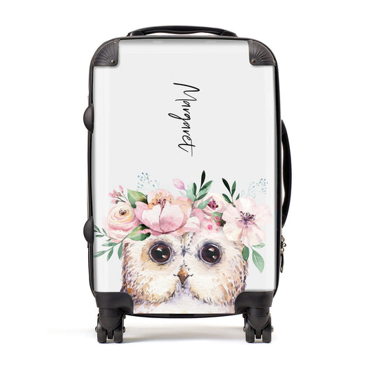 Personalised Name Owl Suitcase