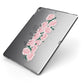 Personalised Name Pink Roses Apple iPad Case on Grey iPad Side View