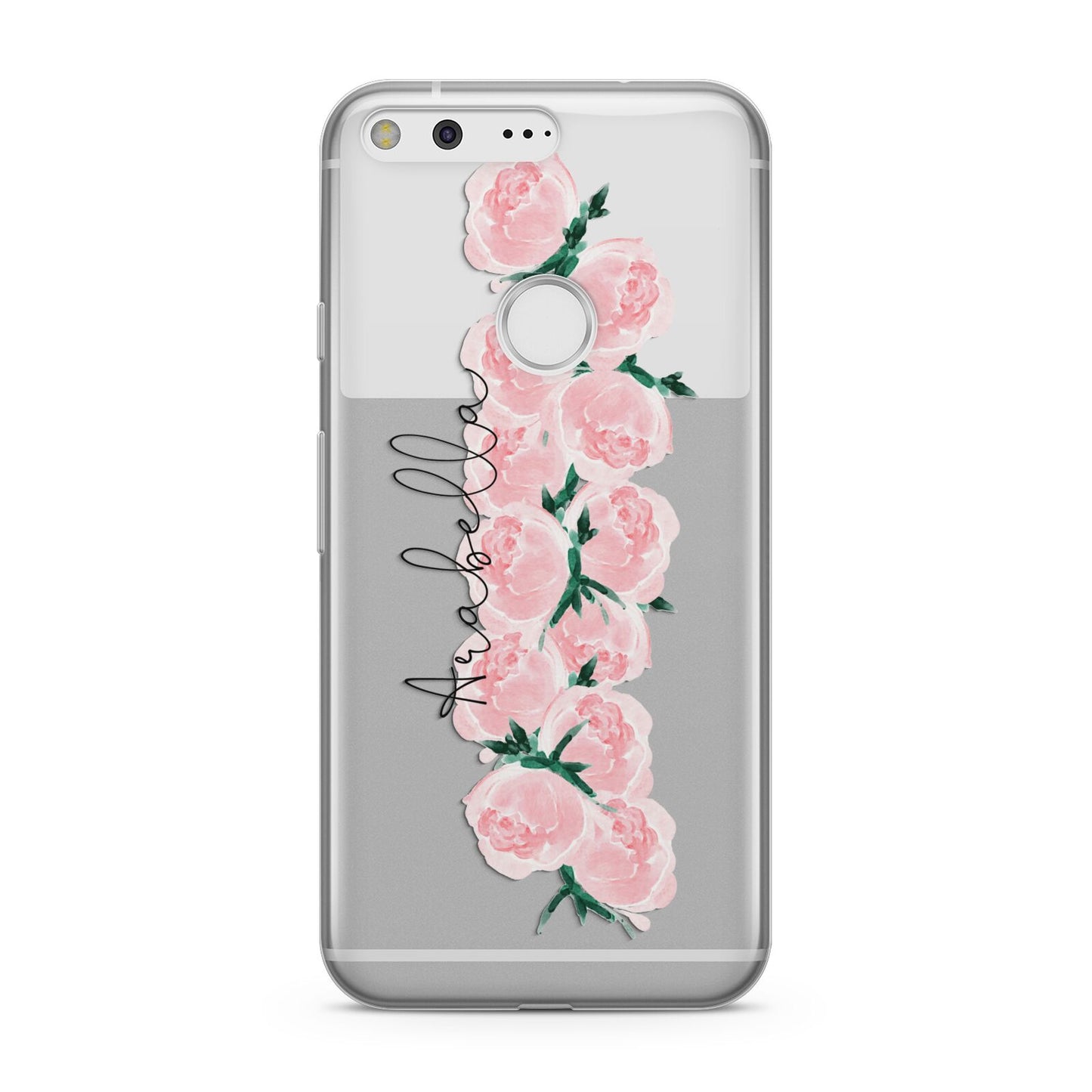 Personalised Name Pink Roses Google Pixel Case