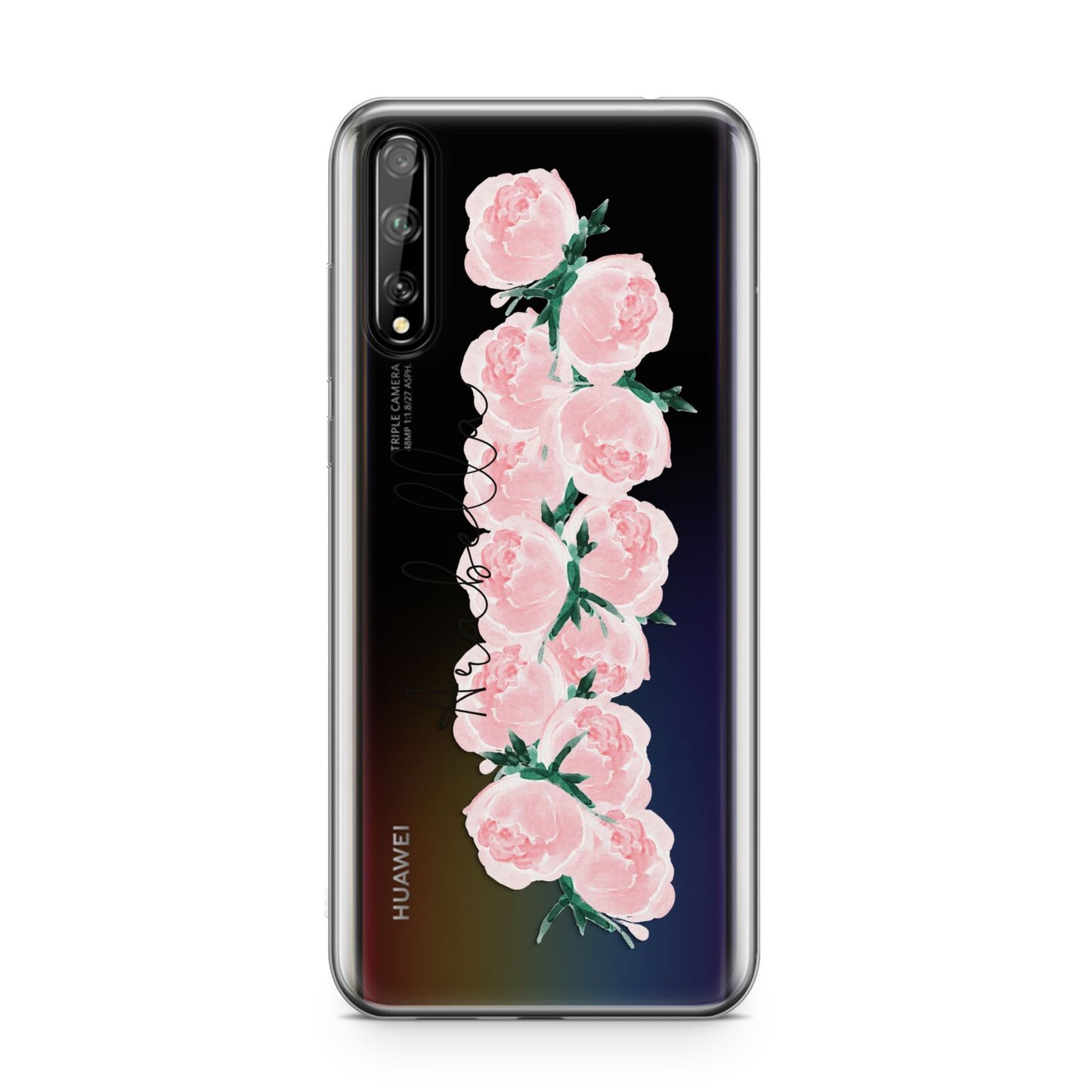 Personalised Name Pink Roses Huawei Enjoy 10s Phone Case