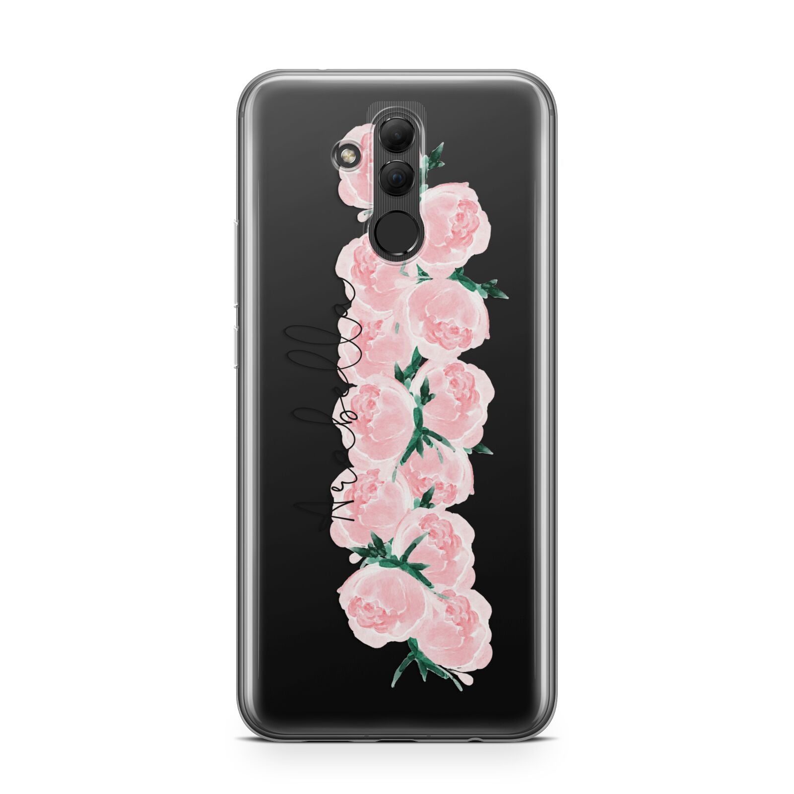 Personalised Name Pink Roses Huawei Mate 20 Lite